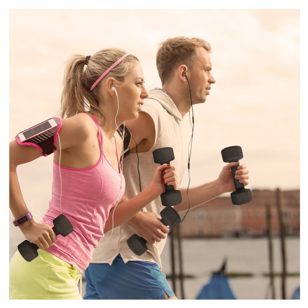 8lb Neoprene Dumbbell, Black, Single