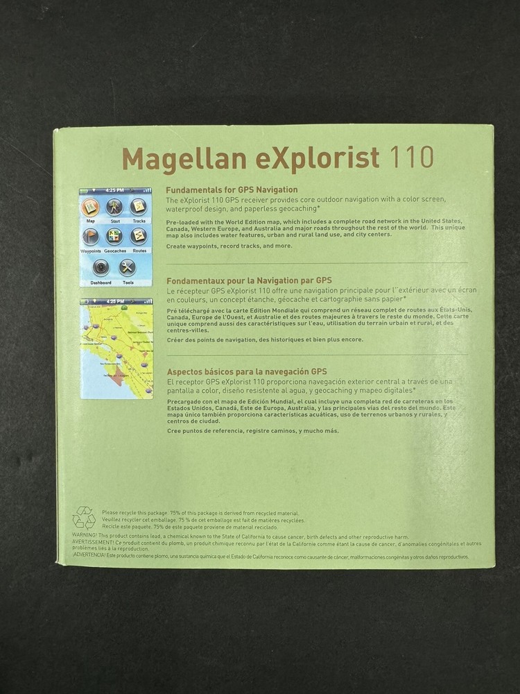 Magellan eXplorist 110 Handheld Geocaching GPS *Tested & Working*