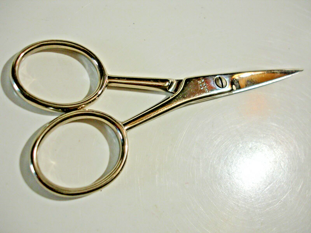4" La Cross ITALY Professional Sharp Moustache Beard Trimming Scissors w/ Case