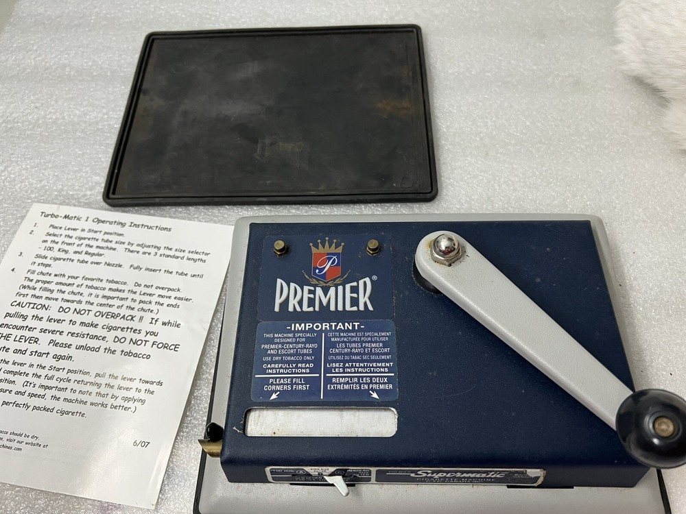 PREMIER Supermatic Cigarette Injector Machine Makes 100mm Regular & King Size