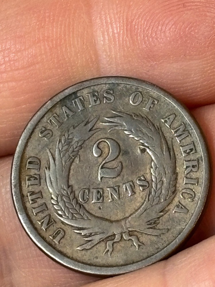 1864 2 Cent Piece & 1867 Shield Nickel