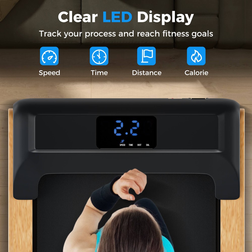 3-in-1 Walking Pad Under Desk Treadmill w/ LED Display Remote Smart APP Control
