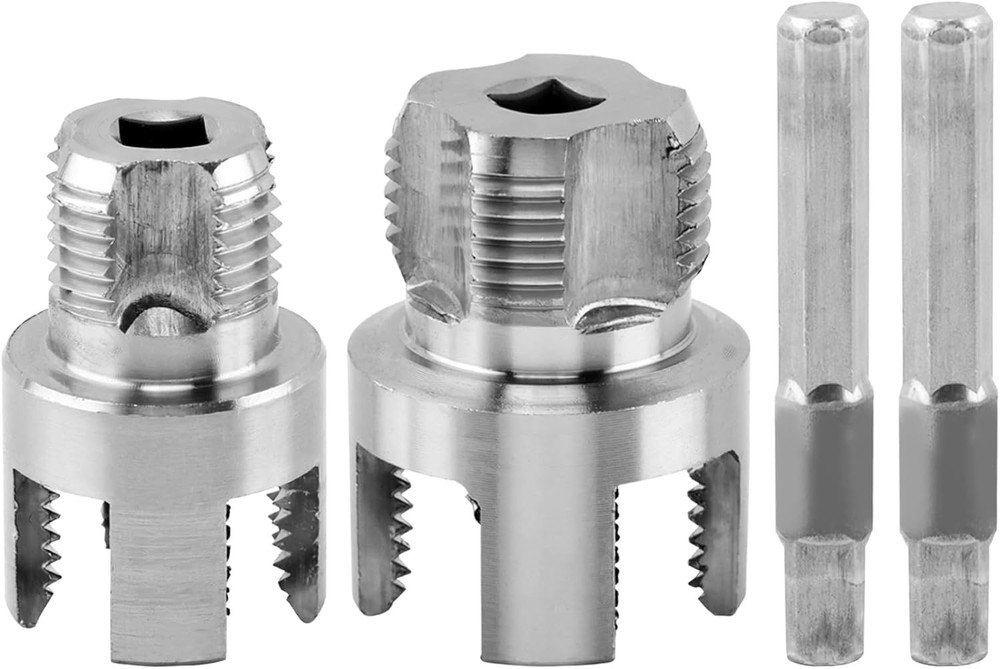 Pipe Threading Tool for Internal & External Threads, 2pcs Dual End 1/2" NPT & 3/