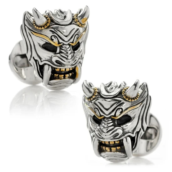 Samurai Mask Cufflink