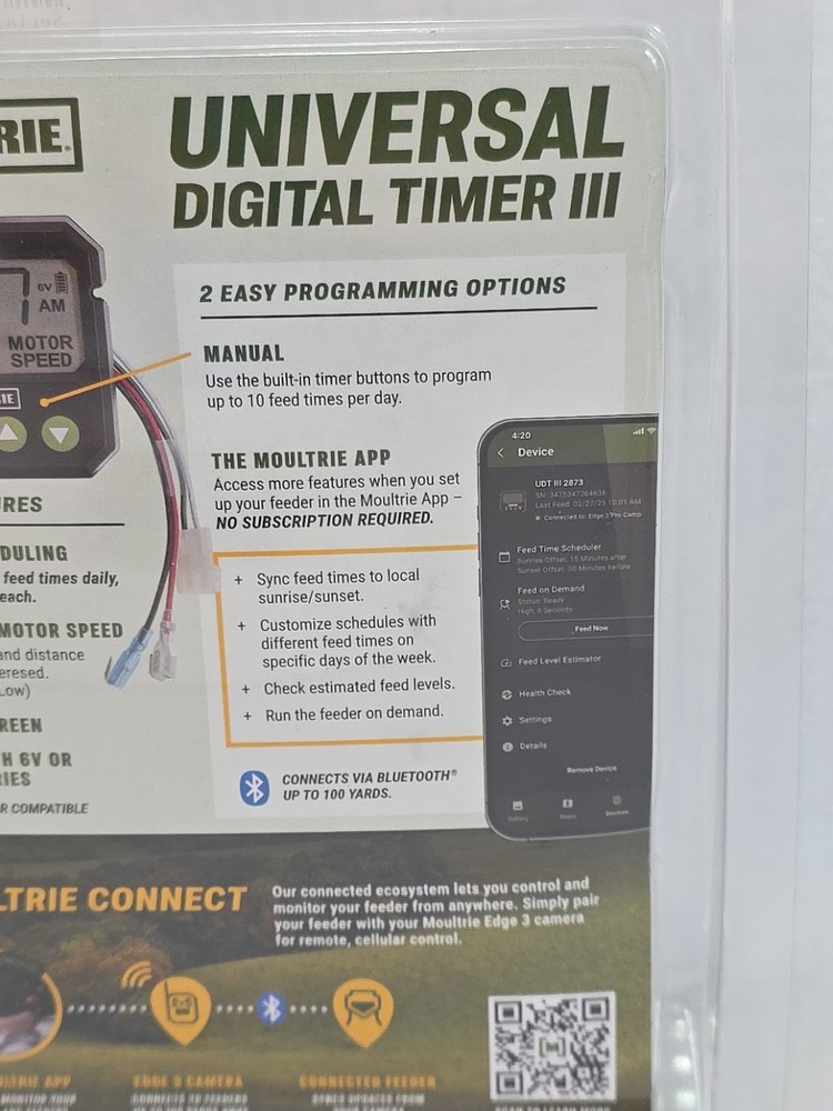 Moultrie Universal Digital Timer III Programmable Feeder Timer Black (MFA-15095)