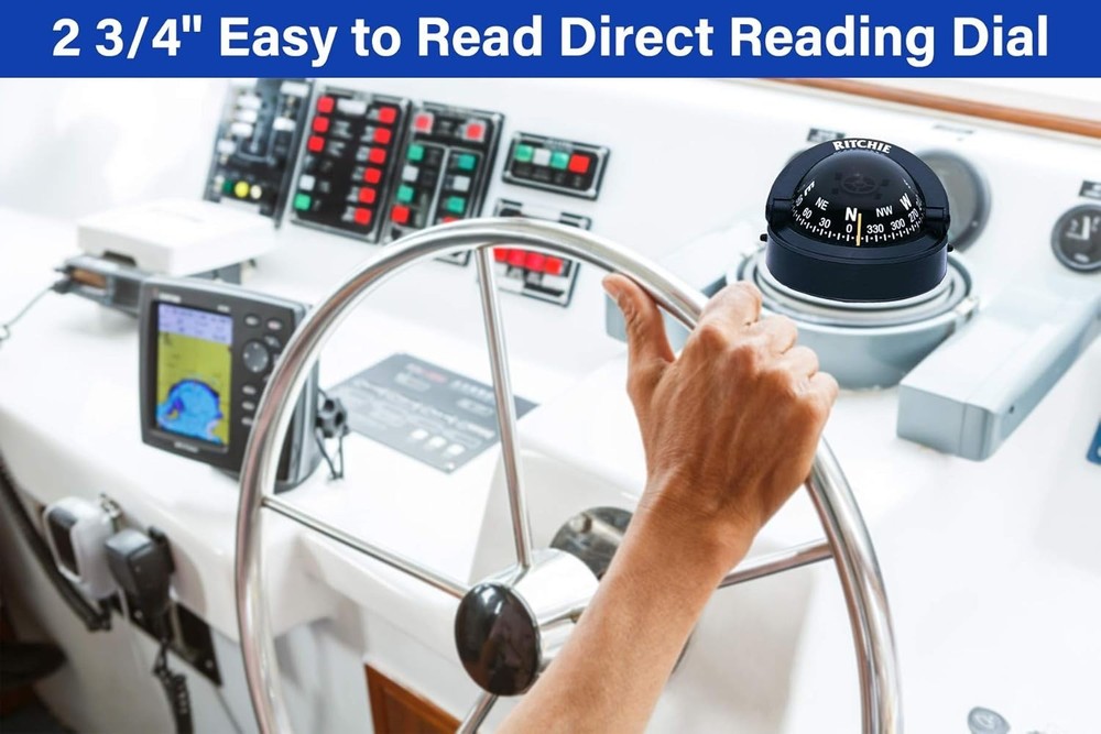 High-Temp Composite Explorer Compass 2 3/4" Surface Mount, Sun Shield, Portable