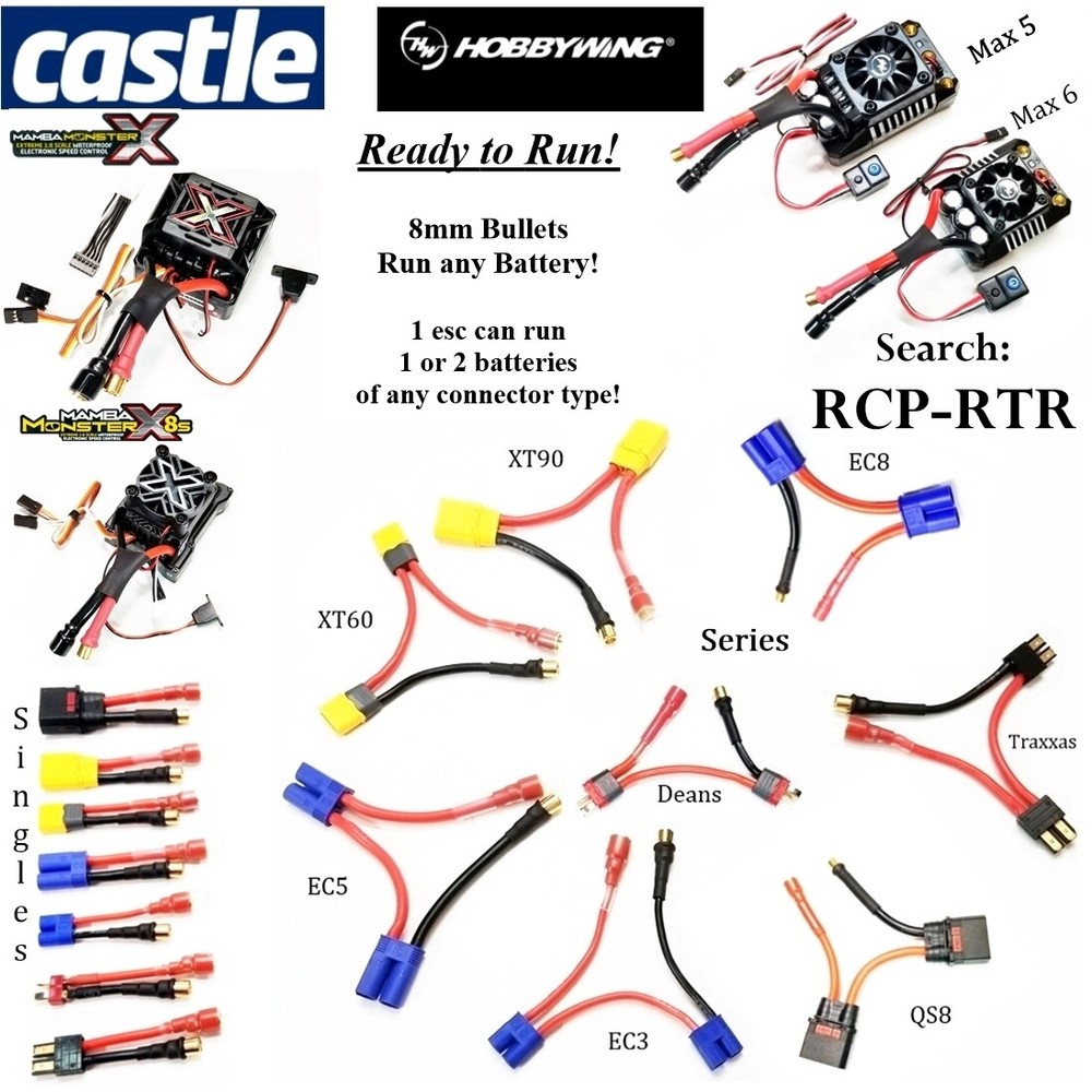 RCP Connectors XT60 AMASS CONNECTORS (6) Pair