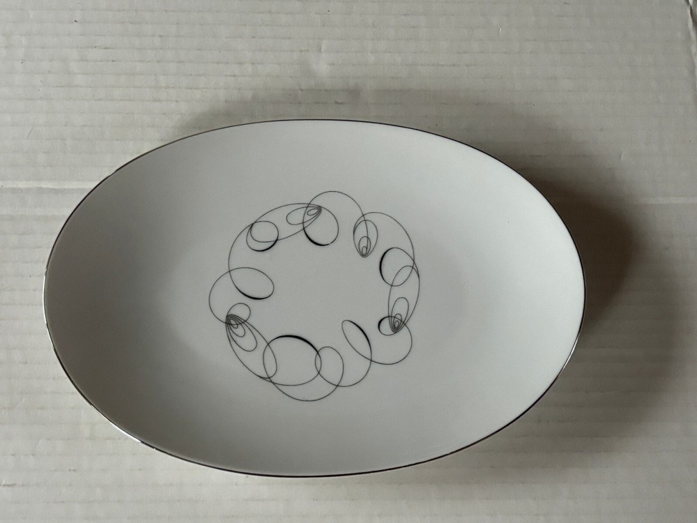 Sango Contemporary 6504 Rare Squiggles Pattern 9" Serving Platter