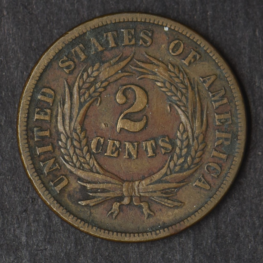 1865 Fancy 5 2C Two Cent Piece - COINGIANTS -