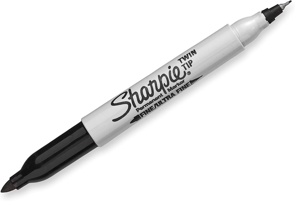 Sharpie Mini Permanent Markers With Chisel Tip Black 4 Count Black Fine Point