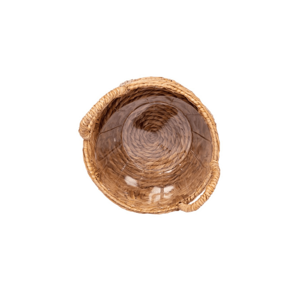 Athena 12" Round Bulrush Basket Planter