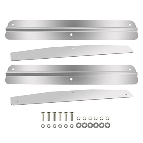 Pair(2) 24" Stainless Steel Mudflap Weights with Backing Plate