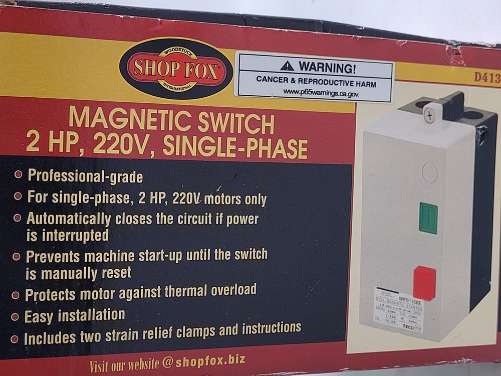 Shop Fox Single-Phase 220V 2 HP Magnetic Switch D4138