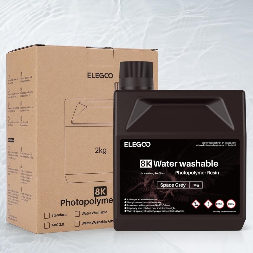 8K UV-Curing Resin for LCD 3D Printer 2000g