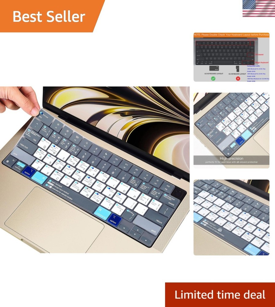 Silicone Keyboard Cover for MacBook Air 13.6 & 15.3 - Efficient Typing