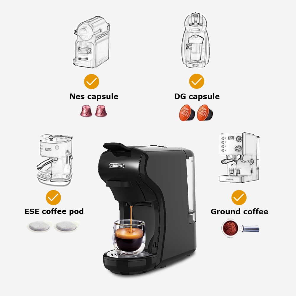 HiBREW 4-in-1 Automatic Coffee Machine Multiple Capsule System Hot & Cold Coffee