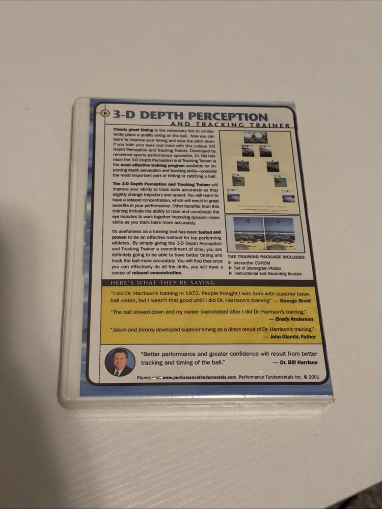 3d Depth Perception & Tracking Trainer By Dr. Bill Harrison CD-ROM