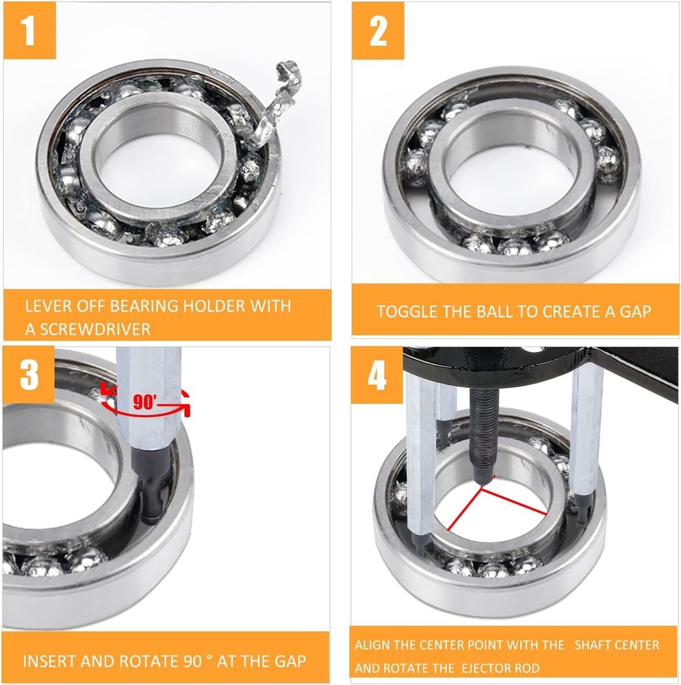 21PCS Bearing Disassembly Puller Inner Hole Puller Removal Tool 3 Jaw Puller Set