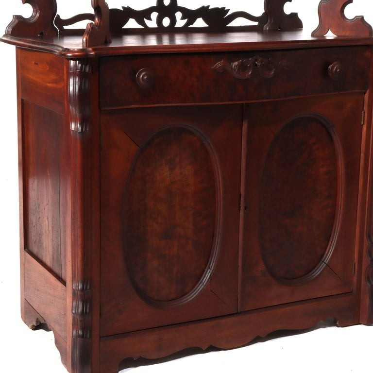 Victorian Walnut & Burl Etagere Server C1880