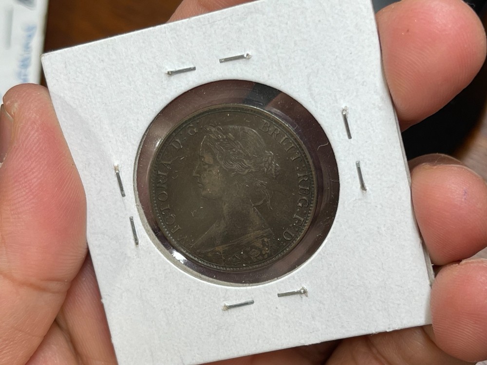 1864 Short 6 Canada New Brunswick One Cent Coin