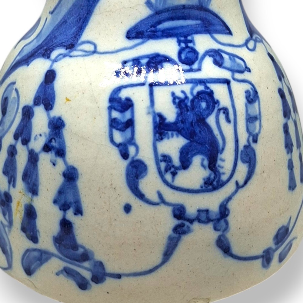 Antique talavera pitcher blue and white