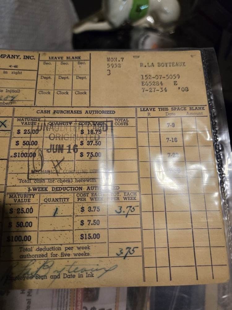 Ww2 War Bonds Rare