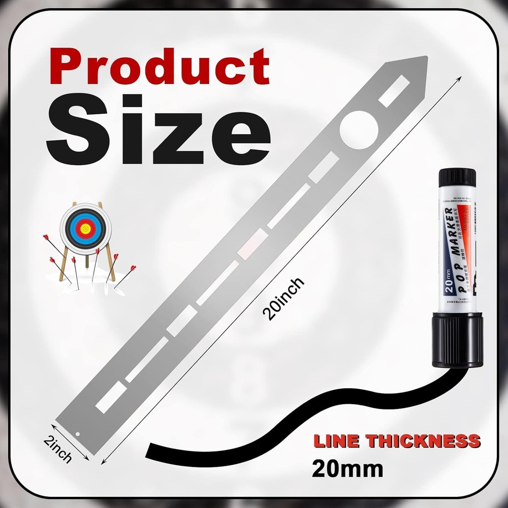 Axe Throwing Target Template Stainless Steel Stencil black