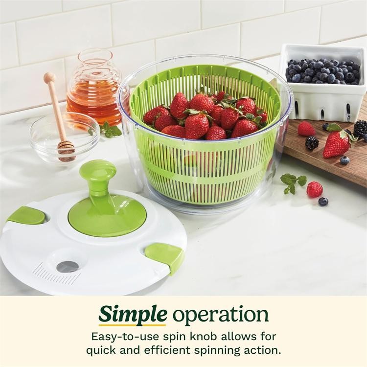 5l Large Salad Spinner – Vegetable Washer, Dryer & Strainer
