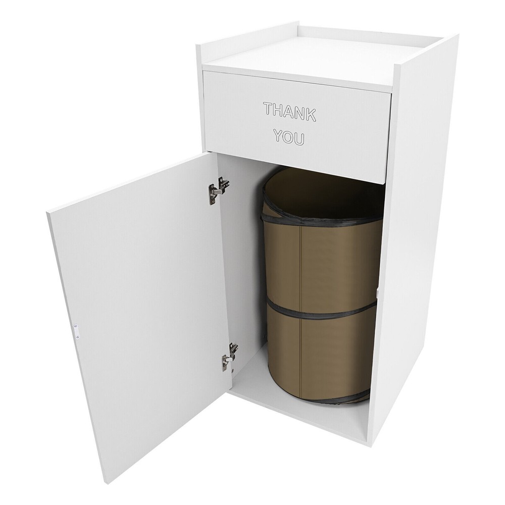Modern Trash Can, Commercial Trash Can, Trash Can Cabinet Rectangular Silver