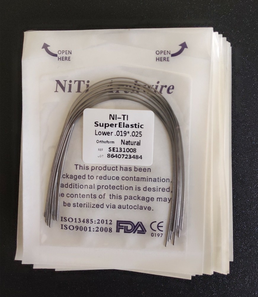Orthodontic Wire Rectangular Super Elastic Niti Arch Wire Bows Nature Form