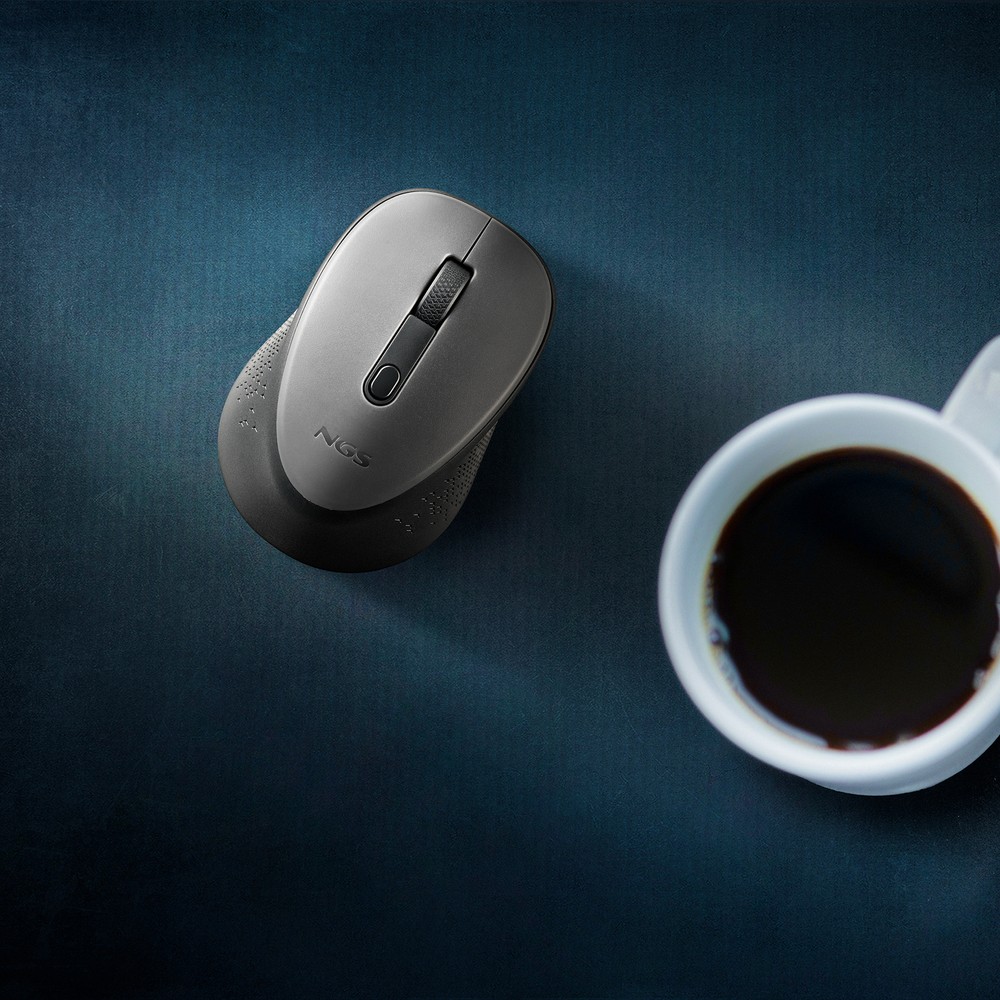 NGS Dew, 2.4Ghz Wireless Silent Mouse, Gray