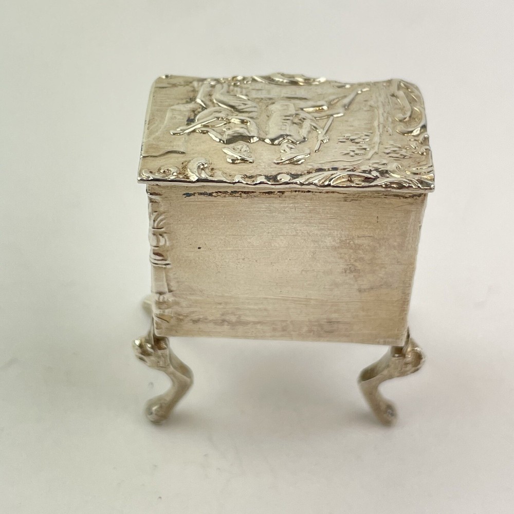 Antique Solid Silver Miniature Commode 4.2cm Karl Kurz C1900