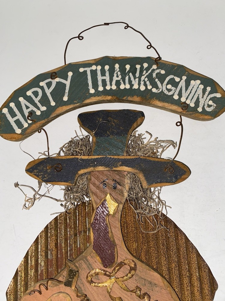 Rustic “Happy Thanksgiving” Turkey Wall Décor
