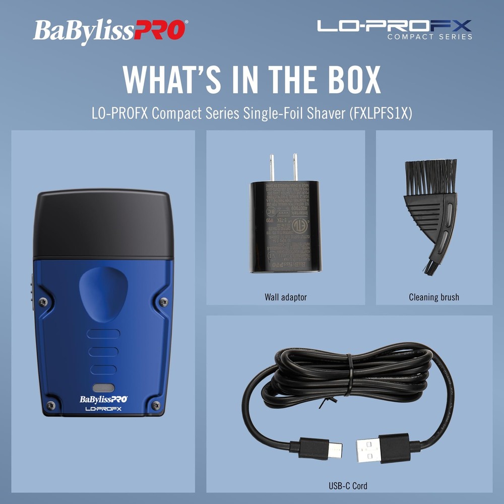 BaBylissPRO High-Performance Compact LO-PROFX Single Foil Shaver