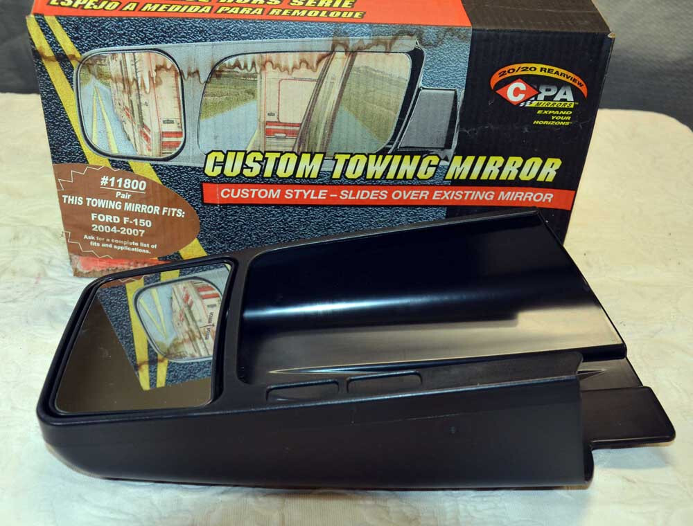 Pair Towing Mirror Extensions - Slides Over Existing Mirror