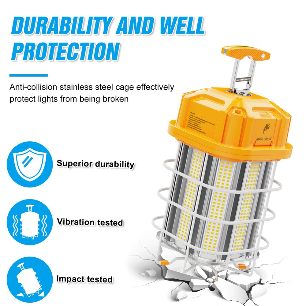 LED Temporary String Work Light 150W Linkable Construction Jobsite High Bay Lamp
