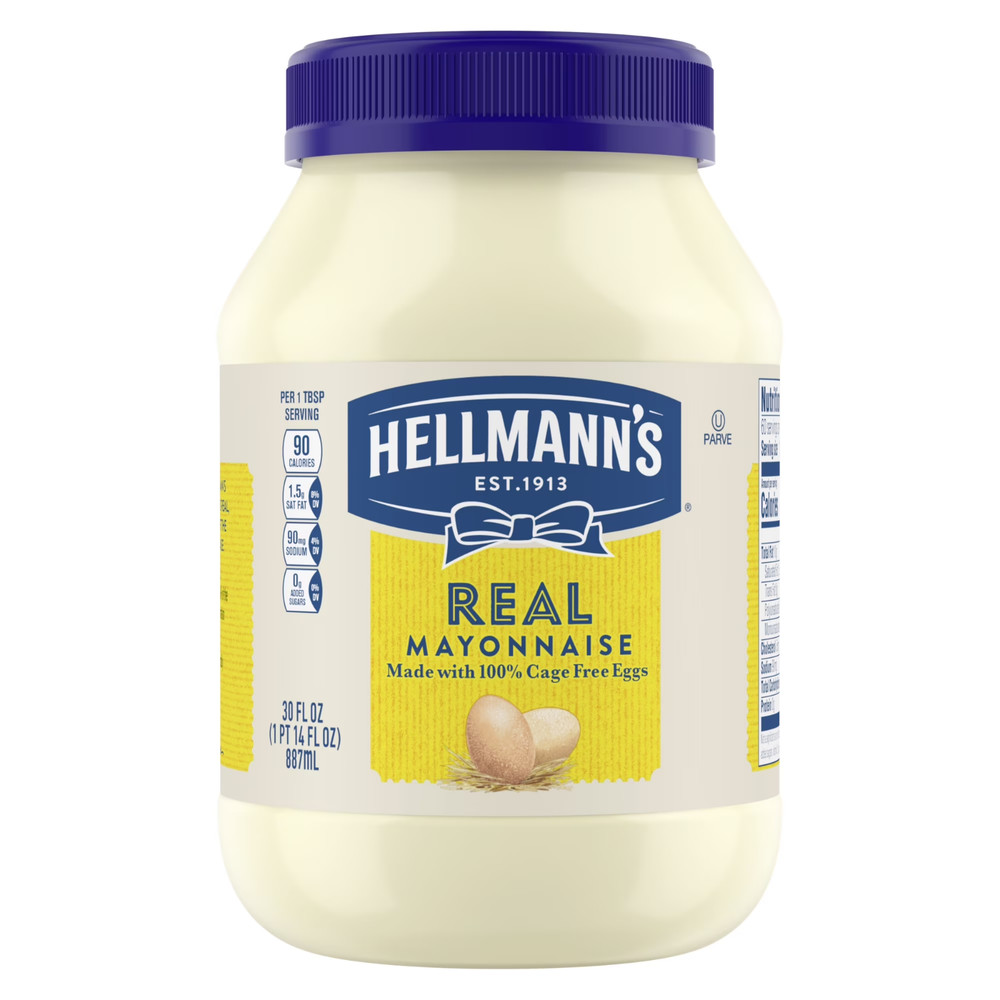 30oz Hellman's Real Mayonnaise Made With Cage Free Eggs