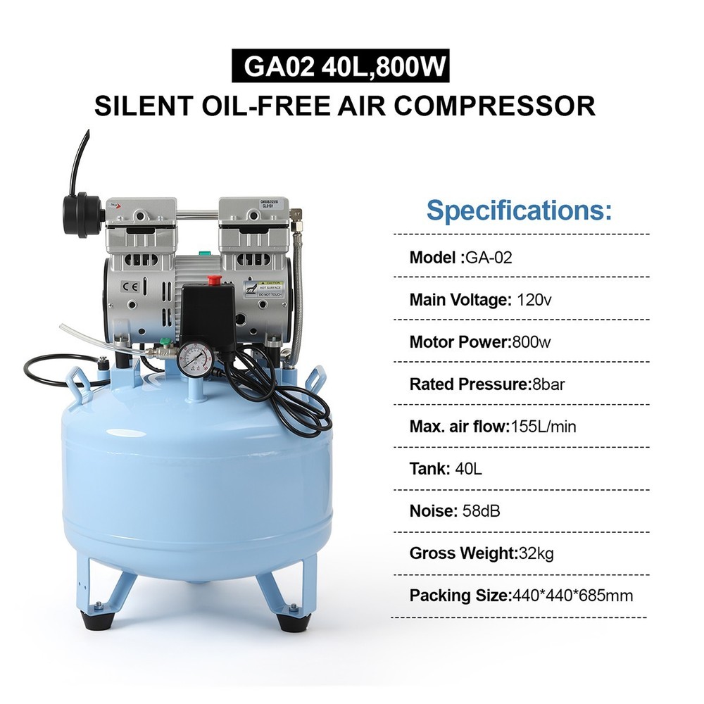Dental Unit Chair Computer Control /Delivery Unit Adjustable/Air Compressor 40L