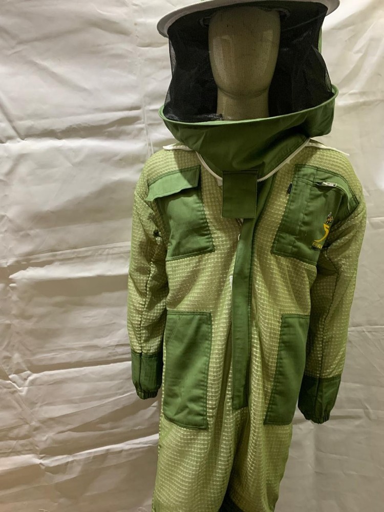 Bee Suit 4XL Green 3 Layer Ventilated Professional Beekeeping Protection