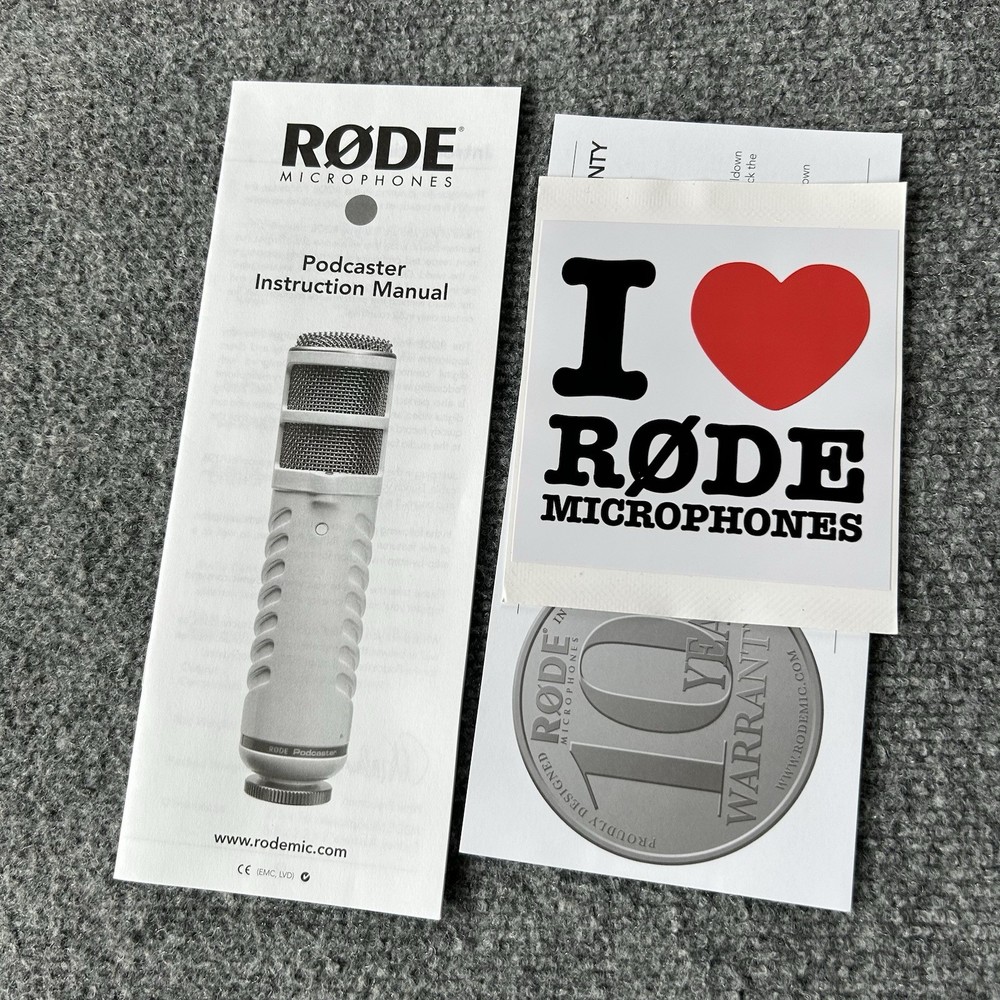 Rode Podcaster Microphone Broadcast Quality Cardioid Dynamic USB for Computers