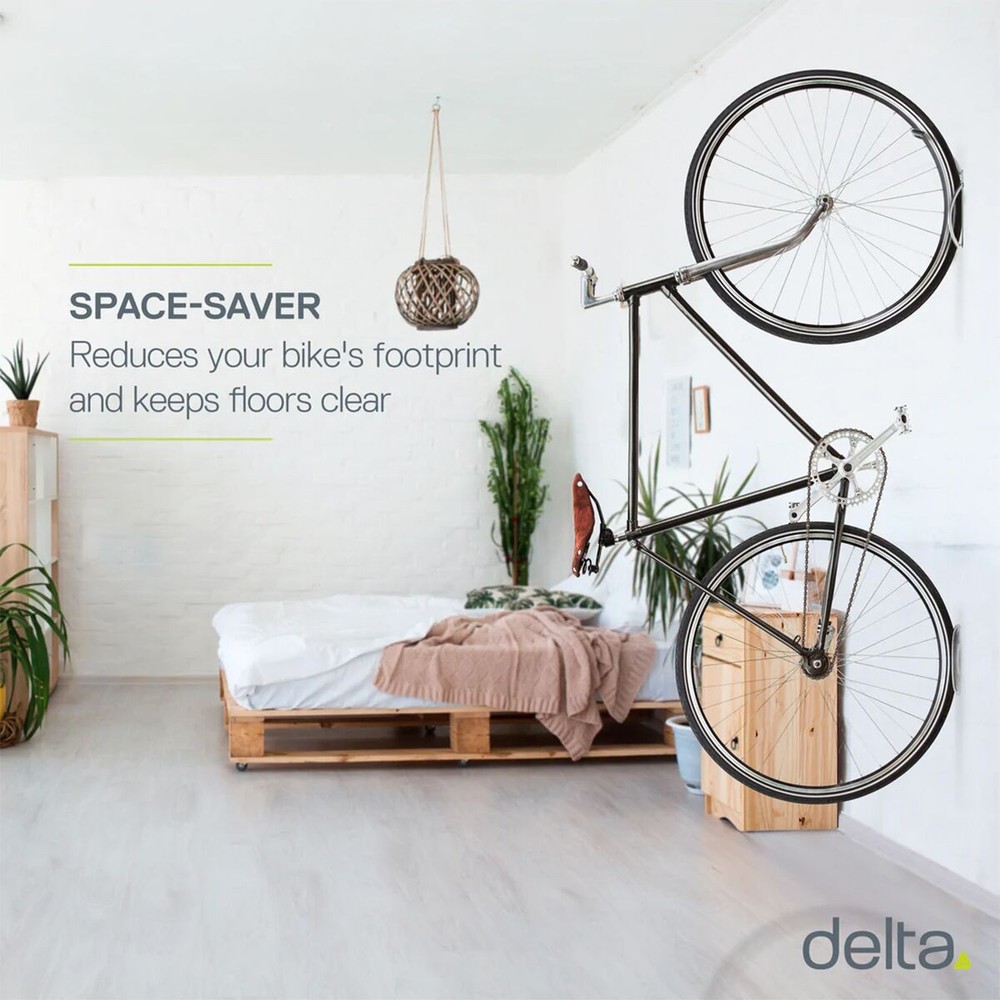 Delta Single Bike Wall Mount Rack + Tire Tray