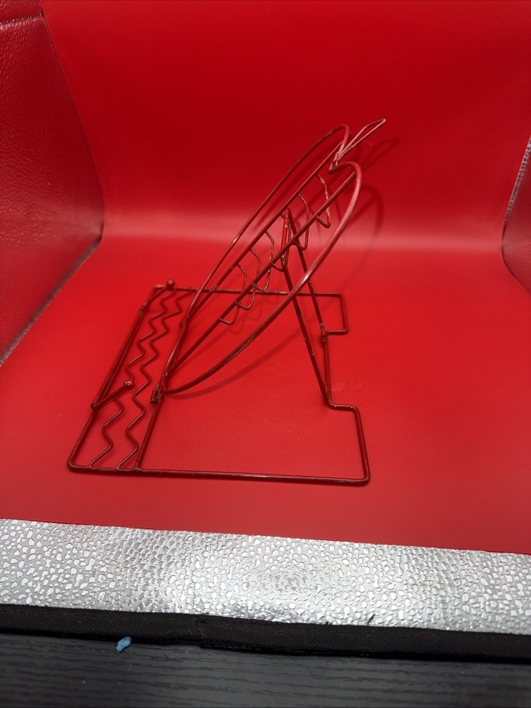 Vintage Foldable Wire Shaped Like An Apple Book Rest
