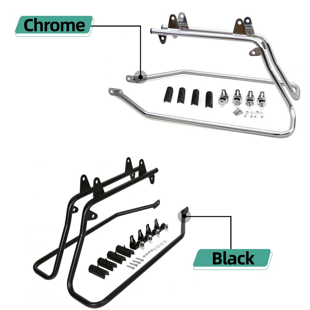 Hard Saddlebag Saddle bag Conversion Brackets For Harley Softail w/ Hardware