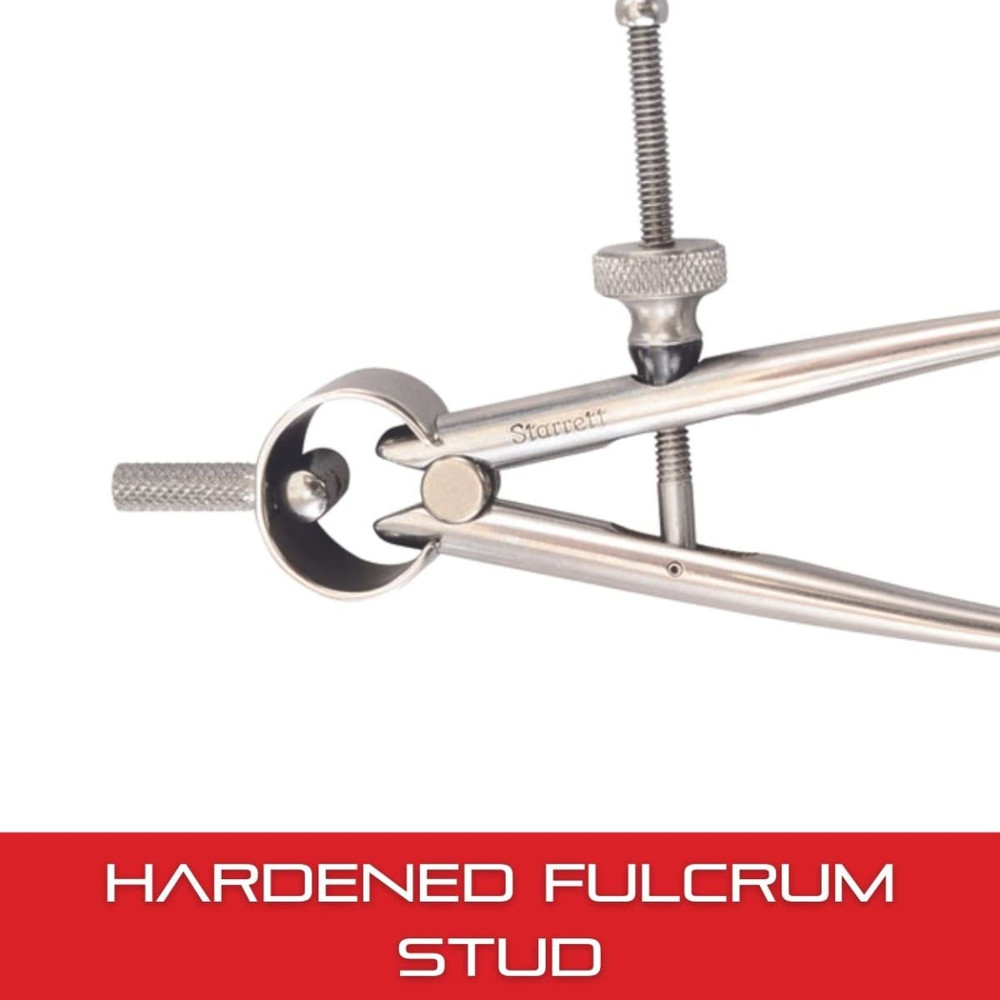 Toolmakers Spring-Type Caliper and Divider with Bow Spring and Hardened Fulcrum