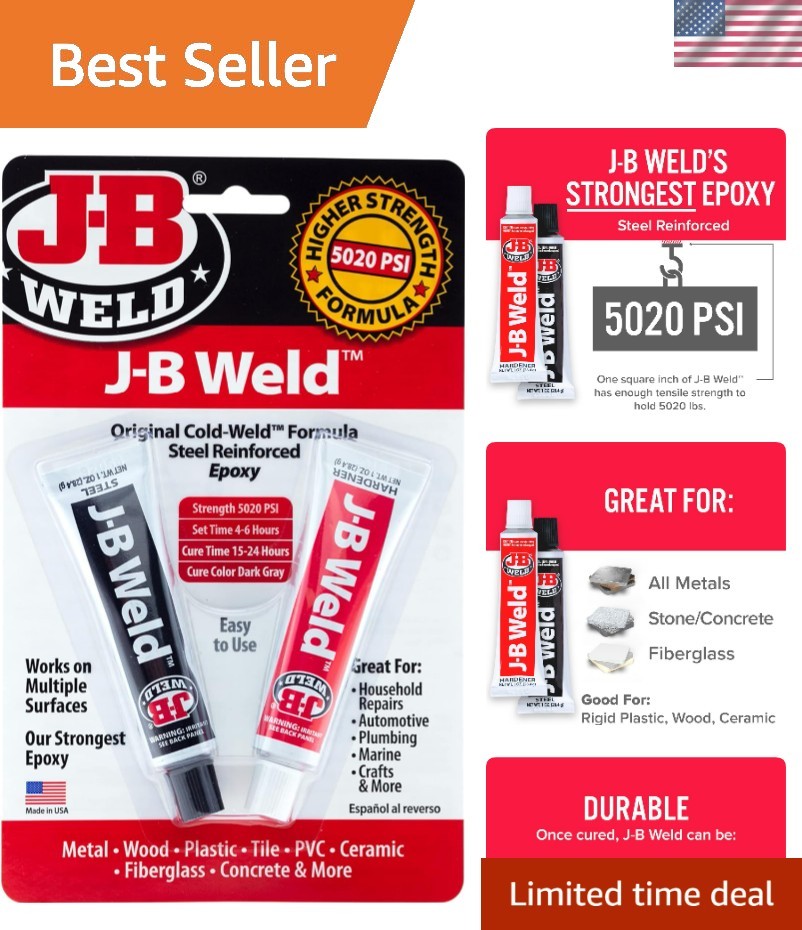 Cold-Weld Steel Reinforced Epoxy - 2 oz.