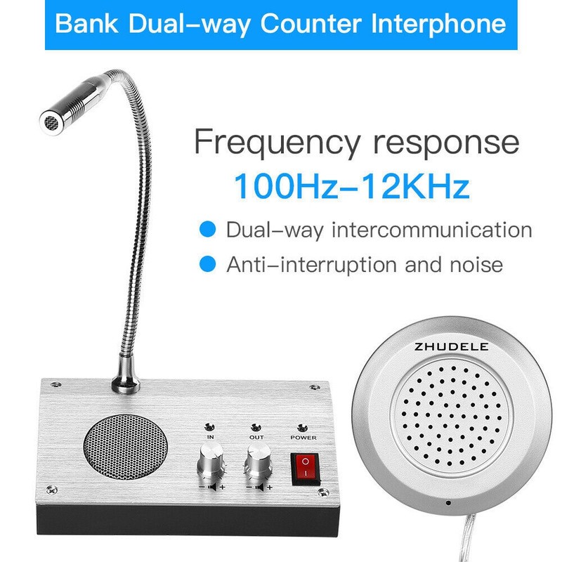 Window Speaker Two-Way Counter Intercom Speaker System Two-Way Voice Dialogue