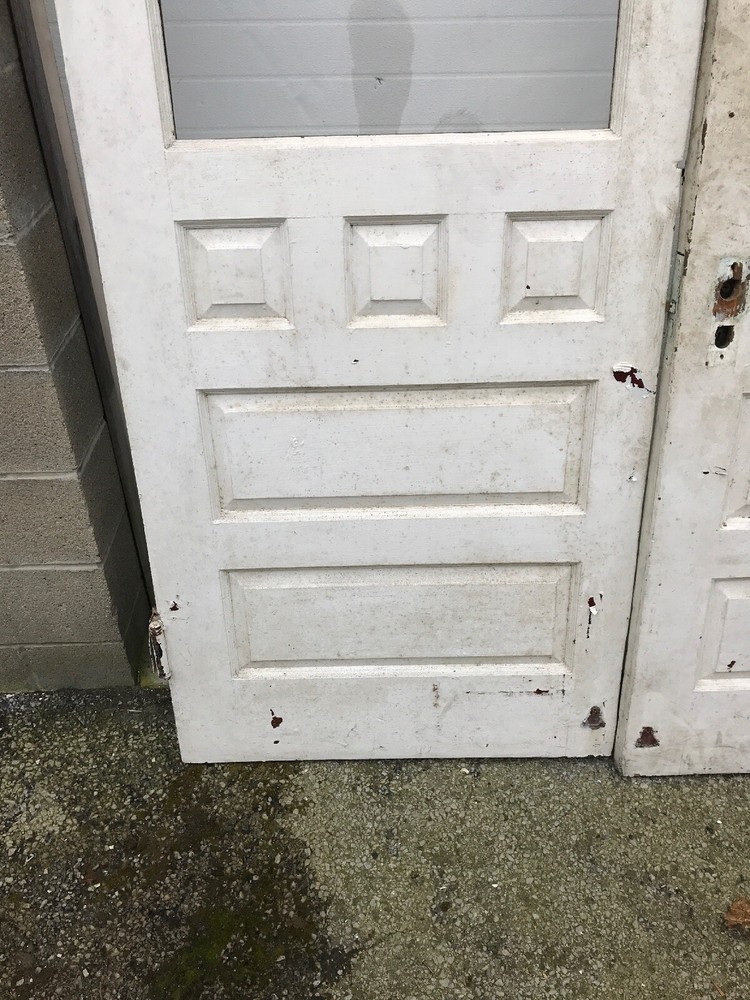 MAR Back Pair Antique Pine Raised Panel Double Doors 65 X 92.5