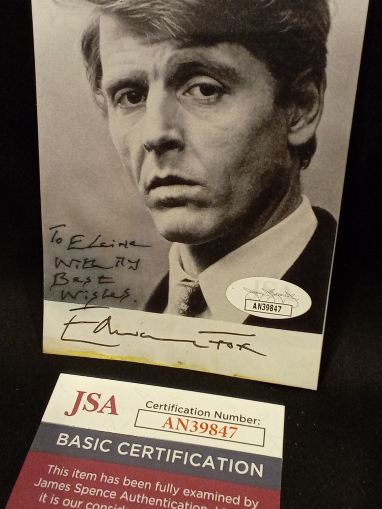 Edward Fox Signed 3.5x5.5 Photo JSA COA -1