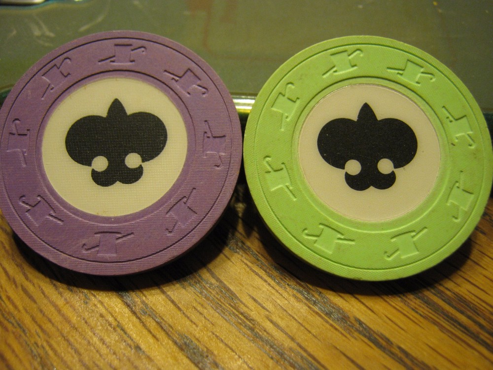 pair Vintage Denomination Casino Chip