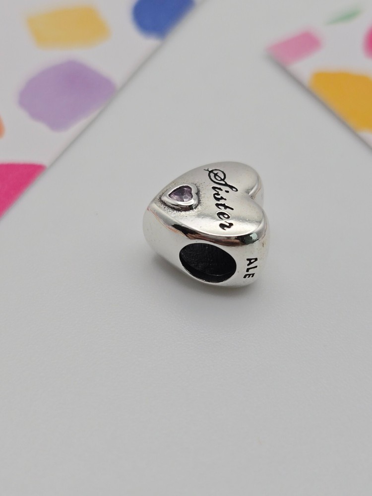 Authentic Pandora Silver Sister moment Charm
